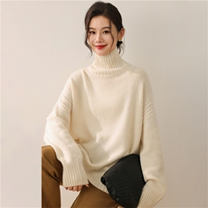 2025年秋季新款百搭堆领套头衫，女装羊毛衫，慕洵羊绒