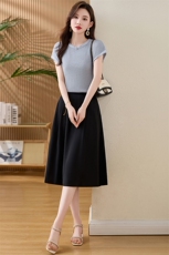 高级感时尚针织衫套装裙女2025夏季新款洋气显瘦收腰半身裙两件套，女装套装/套裙，欣贝拉