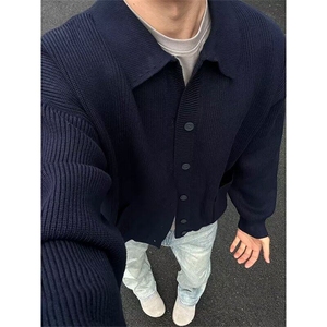 【有货】DMY339-P72春秋季新款简约针织衫男士休闲宽松开衫毛衣图片