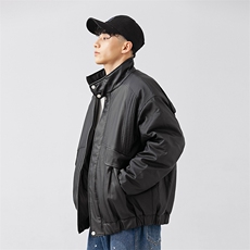 外27-2GANYOU日系立领钉扣式加厚皮衣MY08-P215，男装棉衣，新杭派外27-2