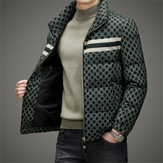 羽绒服男冬季2023新款中年立领加厚保暖爸爸装男士休闲上衣外套，男装羽绒服，电商B212（原钱塘6029）