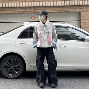 牛仔外套男生春秋季美式工装上衣帅气休闲夹克百搭JK0211-P73图片