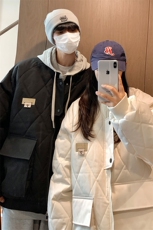 冬季2025新款港风男棉衣棉服青少年情侣装冬装男女外套S273-P118，男装棉衣，电商A233-1