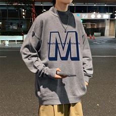 半高领毛衣男士大码针织衫男毛线衣男M18260-P45加绒款-P65，男装针织衫/毛衣，电商A040