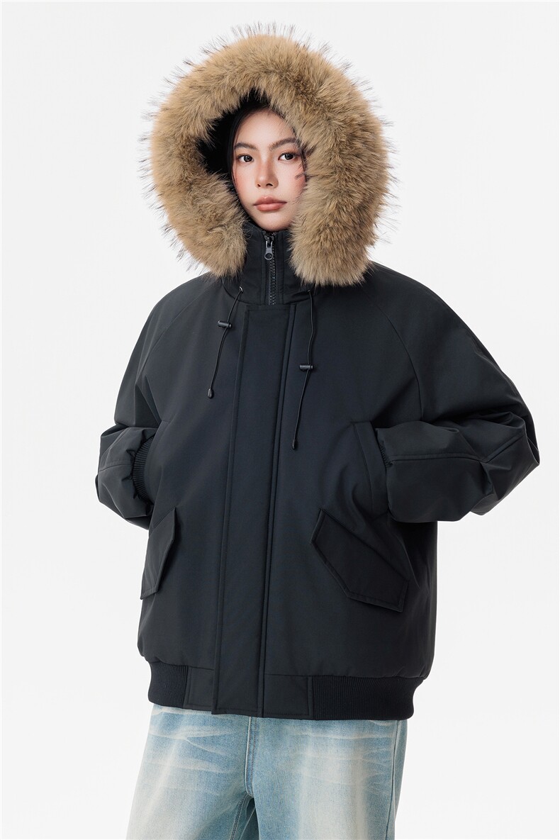美式工装羽绒棉服男女款冬季三防加厚保暖座山雕外套连帽派克服潮,男装棉衣,星座1106-2（原1111B）