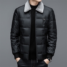 2023新款男士翻领羽绒服冬季加厚保暖上衣中年男士商务休闲外套，男装羽绒服，电商B212（原钱塘6029）