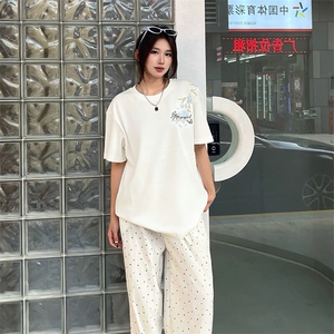 万针全刺绣解构设计260克重磅双纱纯棉高品质美式高街短袖T恤特35图片