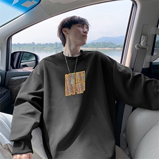 抖音品质秋季新款仿棉圆领卫衣wycm3866-特批28控49，男装卫衣，星座605(原A050)