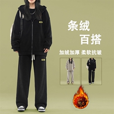 美式休闲运动套装加绒卫衣长裤三件套SJT866-特批176加绒特批206，男装卫衣，星座718
