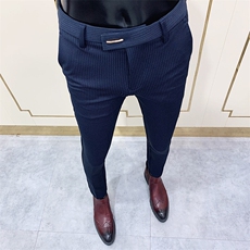春季西裤男修身直筒高级感商务休闲裤男士裤长裤901九分9019—P55，男装西裤，电商B368