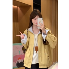 2025新款春秋美式韩版两面穿做旧哈灵顿夹克正反穿宽松外套男女潮，男装夹克，星座1210-1