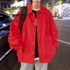 JK6089/P68春装现货港风工装立体大口袋水洗夹克男女大码上衣，男装夹克，电商A141