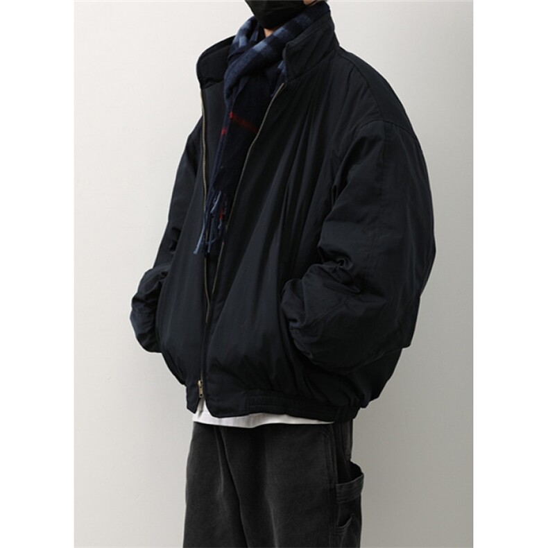 冬季短款立领棉服男女宽松休闲潮牌加厚保暖飞行夹克外套 M2223图片