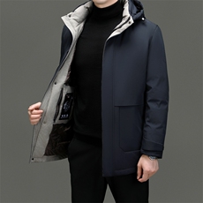 BNGDRY3993钱塘2020-2商务简约冬季厚款中年男士90鹅绒羽绒服P315，男装羽绒服，钱塘207-2