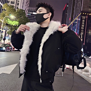 B34/P148控198高级感座山雕外套冬季加厚时尚保暖男士棉服黑色首1图片