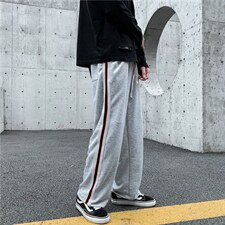 条纹休闲裤男士秋季韩版潮流宽松直筒裤学生百搭运动卫裤k316-p35,男装休闲裤,星座1008-2
