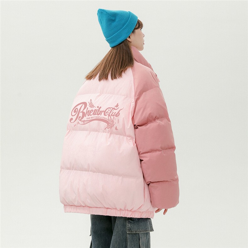 中性风23冬季情侣复古立领加厚潮流棉服外套MY66602P115控158图片
