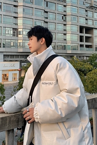 1港风鳄鱼纹手塞棉大码M-5XL夹克PU皮棉服外套男8507P120控158图片
