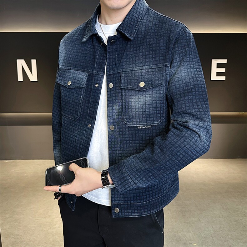 店主风牛仔夹克男时尚2025秋款潮流外套男上衣B317/5532/P125,男装工装外套,电商B317