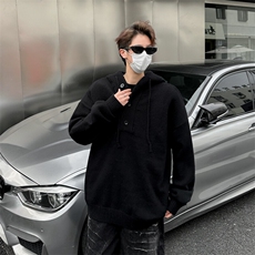 美式连帽毛衣外套男宽松秋冬外搭慵懒风休闲百搭上衣MY0663-P55，男装针织衫/毛衣，星座308B-1