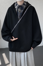 现货WY10178-特p58加绒P68重磅卫衣大码假俩件连帽衫美式外套，女装短外套，电商A059
