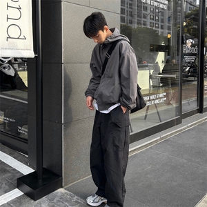 816B-WT005-P85 春季韩系户外夹克运动连帽冲锋衣潮牌情侣图片