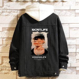 牛仔夹克男大码牛仔外套男茄克 NJ77213-P60加绒款-P75图片