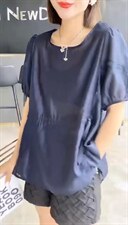 新款时尚韩版抽绳设计小衫，其它，L·H·X