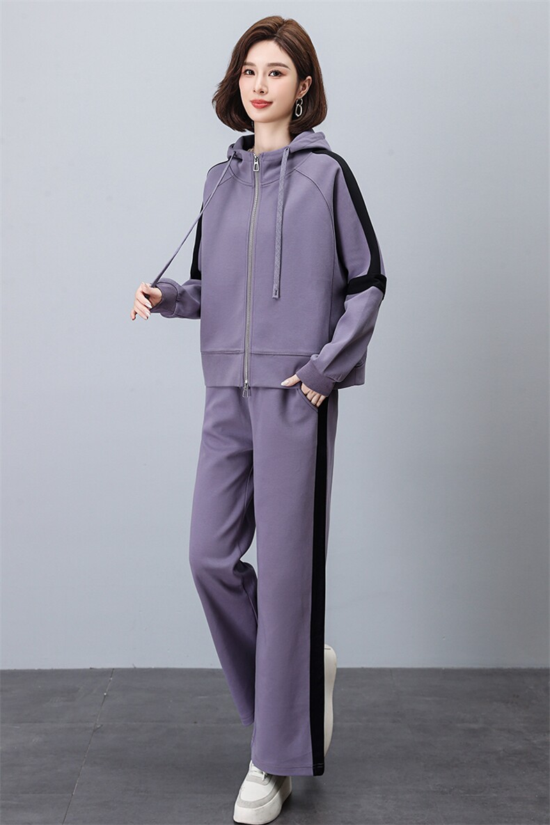 休闲套装女2025春秋新款小个子妈妈宽松卫衣洋气减龄两件套运动服,女装套装/套裙,忆绮罗