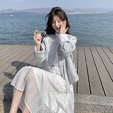 小香风提花精致短款外套女春季2025新款独特漂亮洋气百搭碎花开衫，女装套装/套裙，2C292
