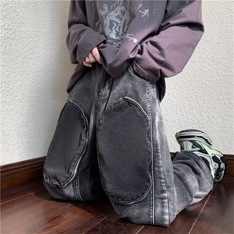 牛仔裤男秋季潮大码休闲裤子高街T298P60,男装牛仔裤,星座1116-2