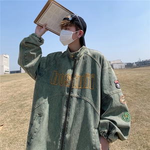 美式复古牛仔外套男设计感高街水洗夹克JK8899-P73图片
