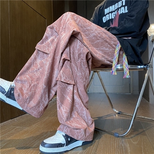 抖音品质春季新款花色灯芯绒宽松休闲裤B315-K24299-特p35控68图片