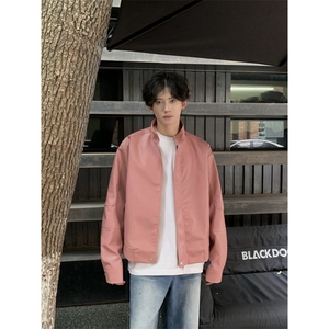 现货 宽松潮流垫肩百搭皮衣 时尚短款夹克外套 1209-1-JK20-P70图片