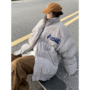1506/QM260/P54灯芯绒棉衣男冬季新款美式复古潮牌棉服宽松保暖图片