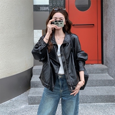 新款皮衣外套2F2605B款170K280，女装皮衣，诺蝶