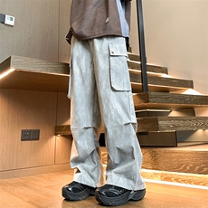 2025秋款扎染脏脏裤情侣工装裤男士宽松休闲裤长裤K6630-特P50，男装工装外套，电商A006
