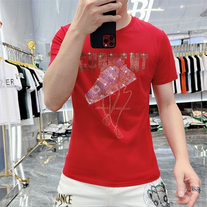 新款时尚高端精品欧货夏季男T恤短袖潮流抖音A227B-A-719-P48图片
