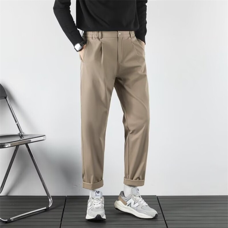 夏季九分小西裤男士薄款直筒阔脚高级感男装休闲裤VS806，男装西裤，星座1116A-2（原606A-1）