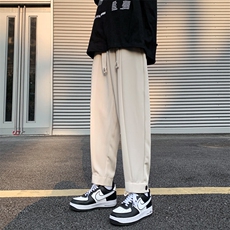 夏季新款潮牌哈伦宽松大码冰丝束脚休闲裤萝卜九分裤男3636-P48，男装休闲裤，电商C305A