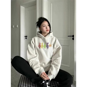 美式复古连帽卫衣男女秋冬宽松外套潮 SCX233 P42图片
