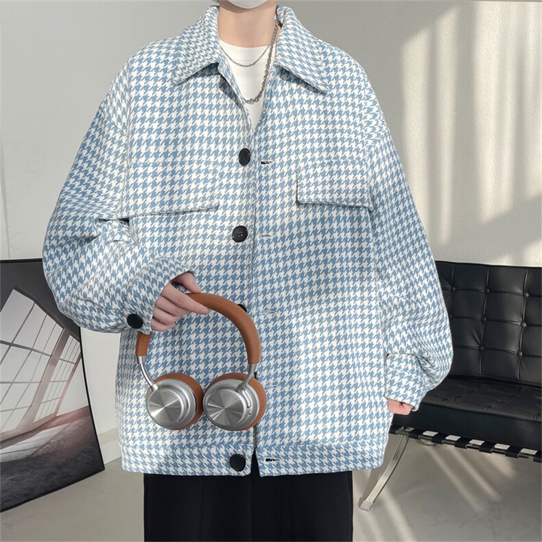 JK9010/P65春装新款现货中性风小香风夹克男外套宽松大码潮男上衣,男装夹克,电商A141
