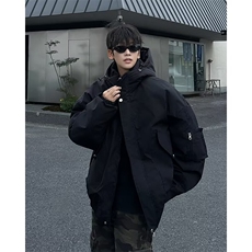 堆堆袖棉服男冬季加厚保暖宽松男士棉衣MF8186-P98，男装棉衣，星座1109-3