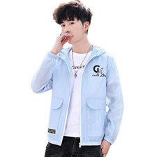 夏季新款男士防晒衣时尚印花连帽薄款夹克外套DS-A158-S206，男装夹克，星座310B-3