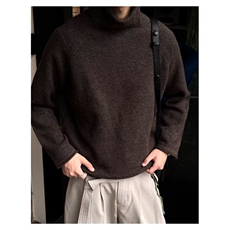 秋冬季半高领毛衣男士加绒加厚款新款毛线衣保暖打底上衣男针织衫，男装T恤，星座506A