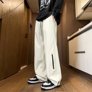 防水冲锋裤男夏季软壳潮牌痞帅工装美式高街宽松直筒机能休闲裤子图片
