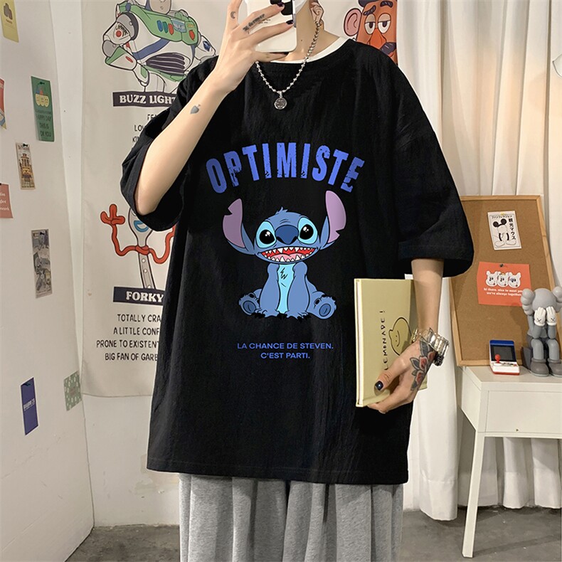 YT26220-P30亚短袖t恤男大码五分袖男宽松七分袖海报风,男装T恤,电商A040