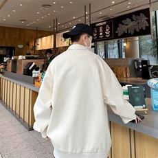 美式复古宽松棒球服外套女春秋款高级感翻领牛角扣夹克900/P58，男装夹克，星座506