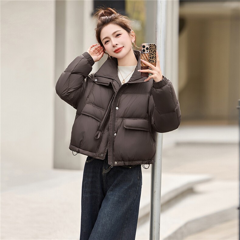 白鸭绒羽绒服外套女2025冬季新款超火漂亮时尚洋气羽绒外套宽松图片