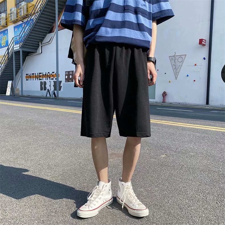 夏季ins潮流宽松男士五分短裤直筒港风学生休闲裤百搭D330-p26图片